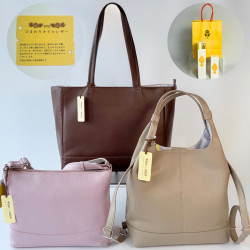 ハンドバッグ（ひまわりオイルレザーを使用）