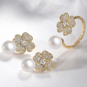 花珠パールダイヤモンドk18製品の画像